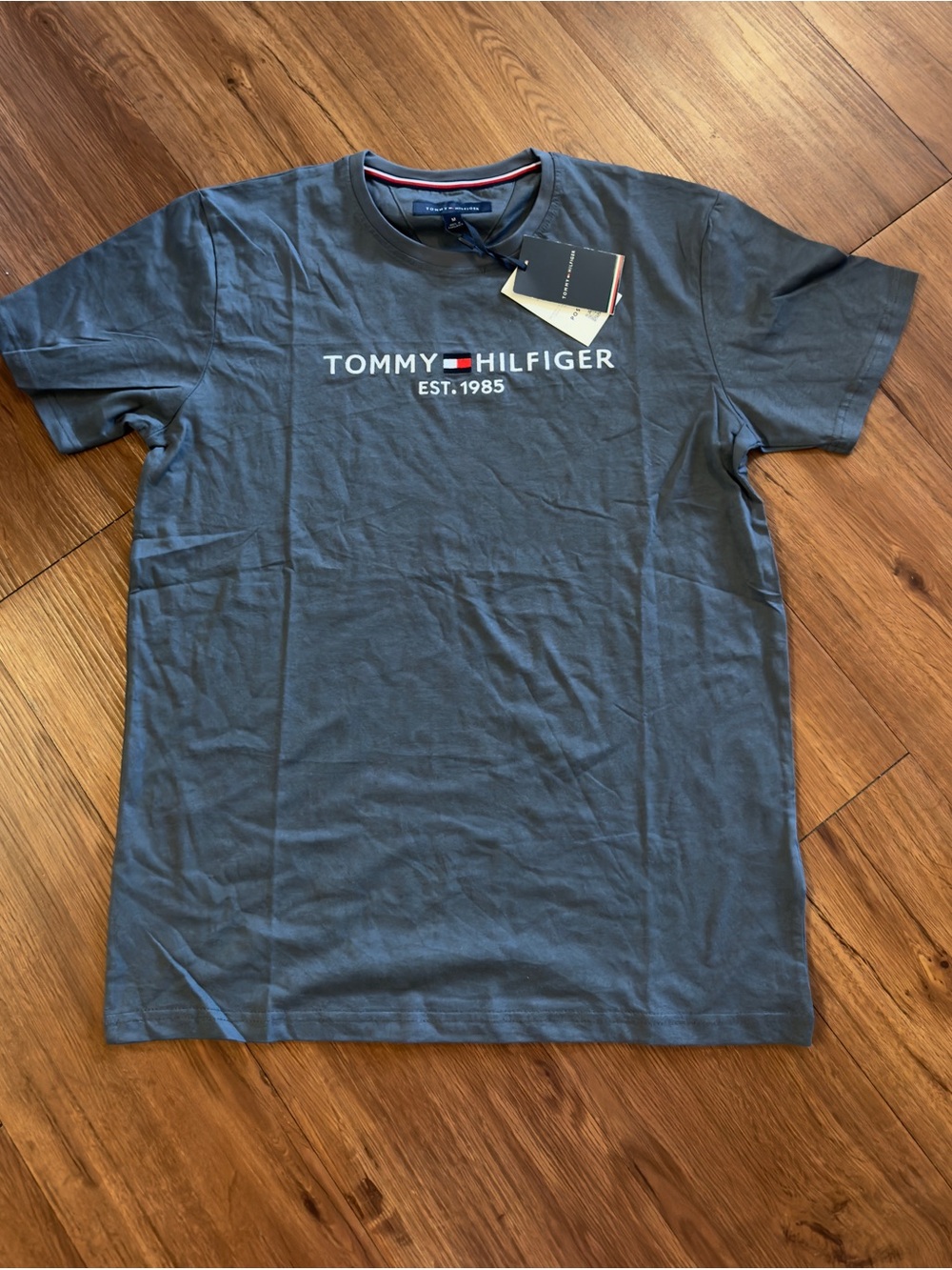 Tommy Hilfiger Men’s Blue Logo Crew Neck T-Shirt